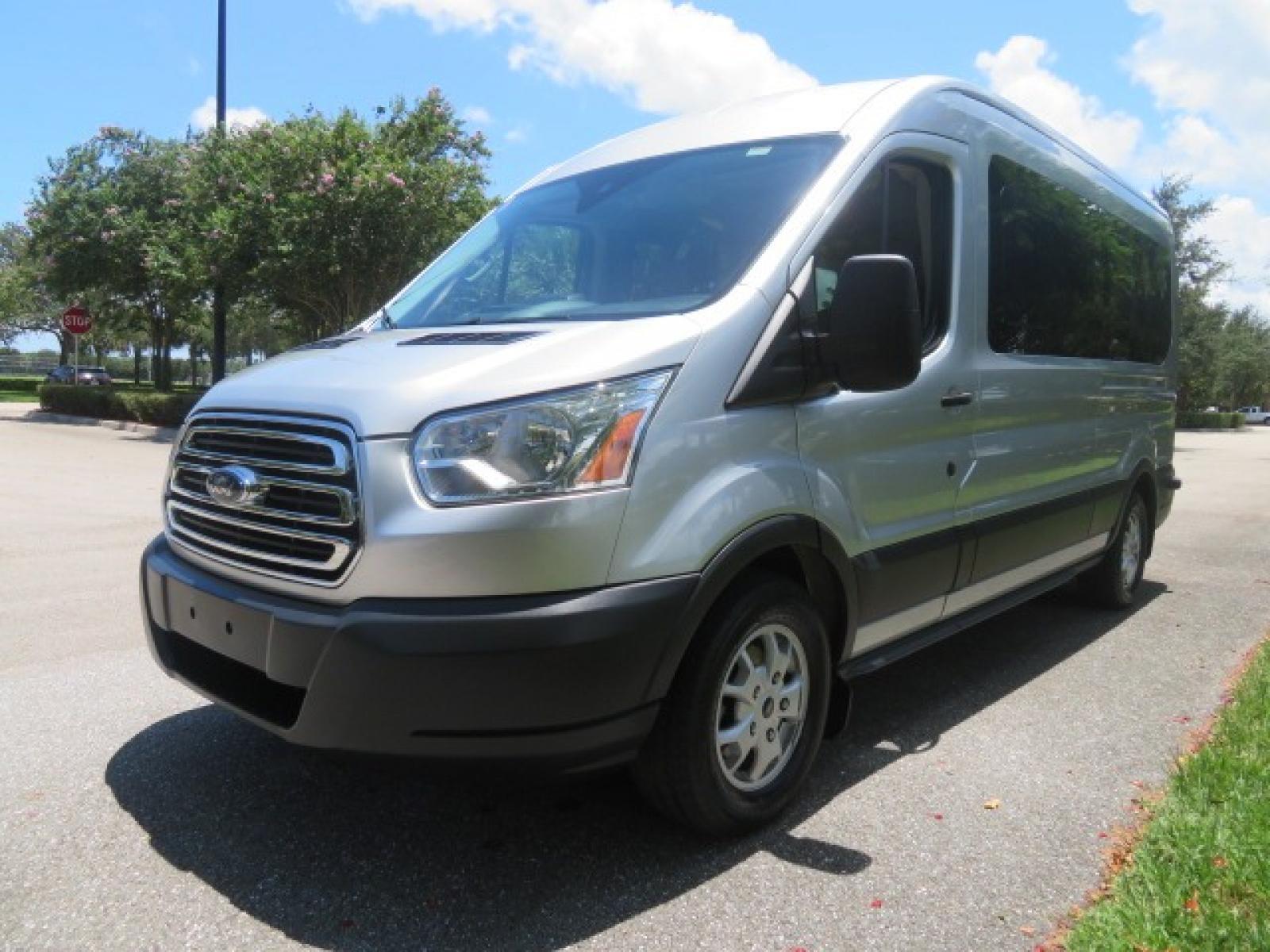 2015 Silver Ford Transit 350 Wagon Low Roof XL 60/40 Pass. 148-in. WB (1FBAX2CM3FK) with an 3.7L V6 DOHC 24V engine, 6-Speed Automatic transmission, located at 4301 Oak Circle #19, Boca Raton, FL, 33431, (954) 561-2499, 26.388861, -80.084038 - You are looking at a Beautiful 2015 Ford Transit T350 XLT Medium Handicap Wheelchair Conversion van with 20K Original Miles, Braunability Millennium 800lb Wheelchair Lift, Hand Controls, B&D 6 Way Transfer Seat, EZ Lock System, Dual A/C, Alloy Wheels, 7 Rear Seats Plus the Driver and Passenger Seat, - Photo #11