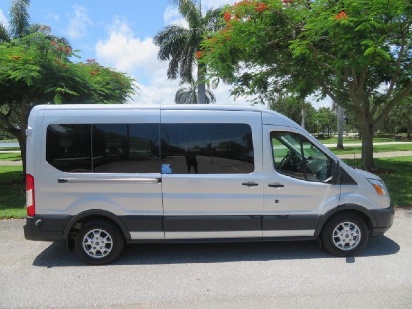 2015 Silver Ford Transit 350 Wagon Low Roof XL 60/40 Pass. 148-in. WB (1FBAX2CM3FK) with an 3.7L V6 DOHC 24V engine, 6-Speed Automatic transmission, located at 4301 Oak Circle #19, Boca Raton, FL, 33431, (954) 561-2499, 26.388861, -80.084038 - You are looking at a Beautiful 2015 Ford Transit T350 XLT Medium Handicap Wheelchair Conversion van with 20K Original Miles, Braunability Millennium 800lb Wheelchair Lift, Hand Controls, B&D 6 Way Transfer Seat, EZ Lock System, Dual A/C, Alloy Wheels, 7 Rear Seats Plus the Driver and Passenger Seat, - Photo #18