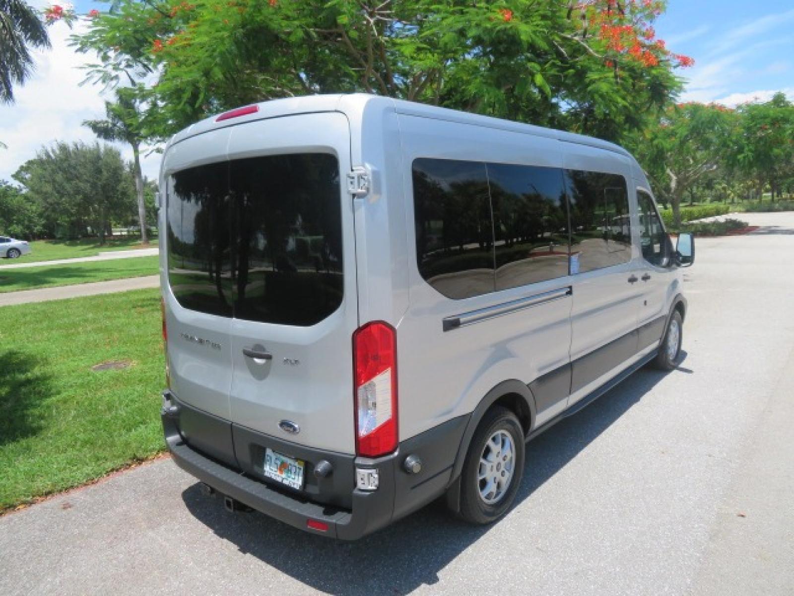 2015 Silver Ford Transit 350 Wagon Low Roof XL 60/40 Pass. 148-in. WB (1FBAX2CM3FK) with an 3.7L V6 DOHC 24V engine, 6-Speed Automatic transmission, located at 4301 Oak Circle #19, Boca Raton, FL, 33431, (954) 561-2499, 26.388861, -80.084038 - You are looking at a Beautiful 2015 Ford Transit T350 XLT Medium Handicap Wheelchair Conversion van with 20K Original Miles, Braunability Millennium 800lb Wheelchair Lift, Hand Controls, B&D 6 Way Transfer Seat, EZ Lock System, Dual A/C, Alloy Wheels, 7 Rear Seats Plus the Driver and Passenger Seat, - Photo #25