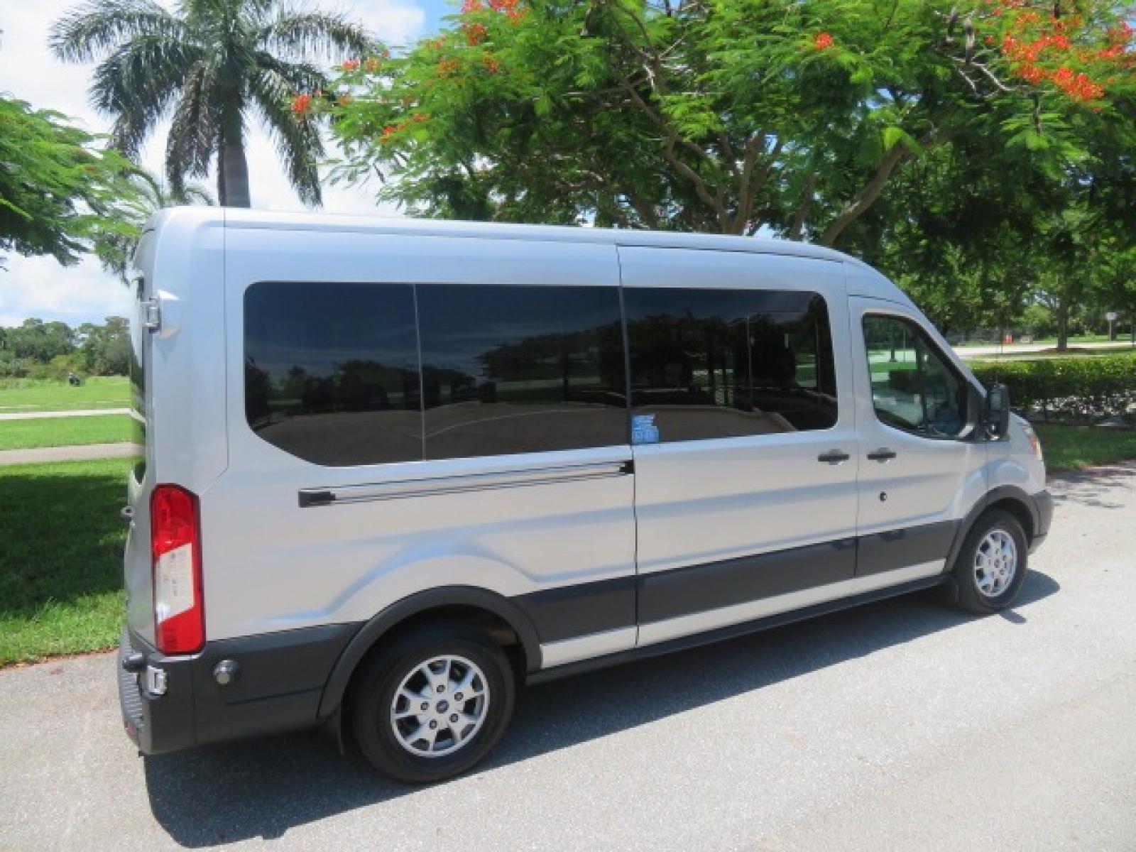 2015 Silver Ford Transit 350 Wagon Low Roof XL 60/40 Pass. 148-in. WB (1FBAX2CM3FK) with an 3.7L V6 DOHC 24V engine, 6-Speed Automatic transmission, located at 4301 Oak Circle #19, Boca Raton, FL, 33431, (954) 561-2499, 26.388861, -80.084038 - You are looking at a Beautiful 2015 Ford Transit T350 XLT Medium Handicap Wheelchair Conversion van with 20K Original Miles, Braunability Millennium 800lb Wheelchair Lift, Hand Controls, B&D 6 Way Transfer Seat, EZ Lock System, Dual A/C, Alloy Wheels, 7 Rear Seats Plus the Driver and Passenger Seat, - Photo #26