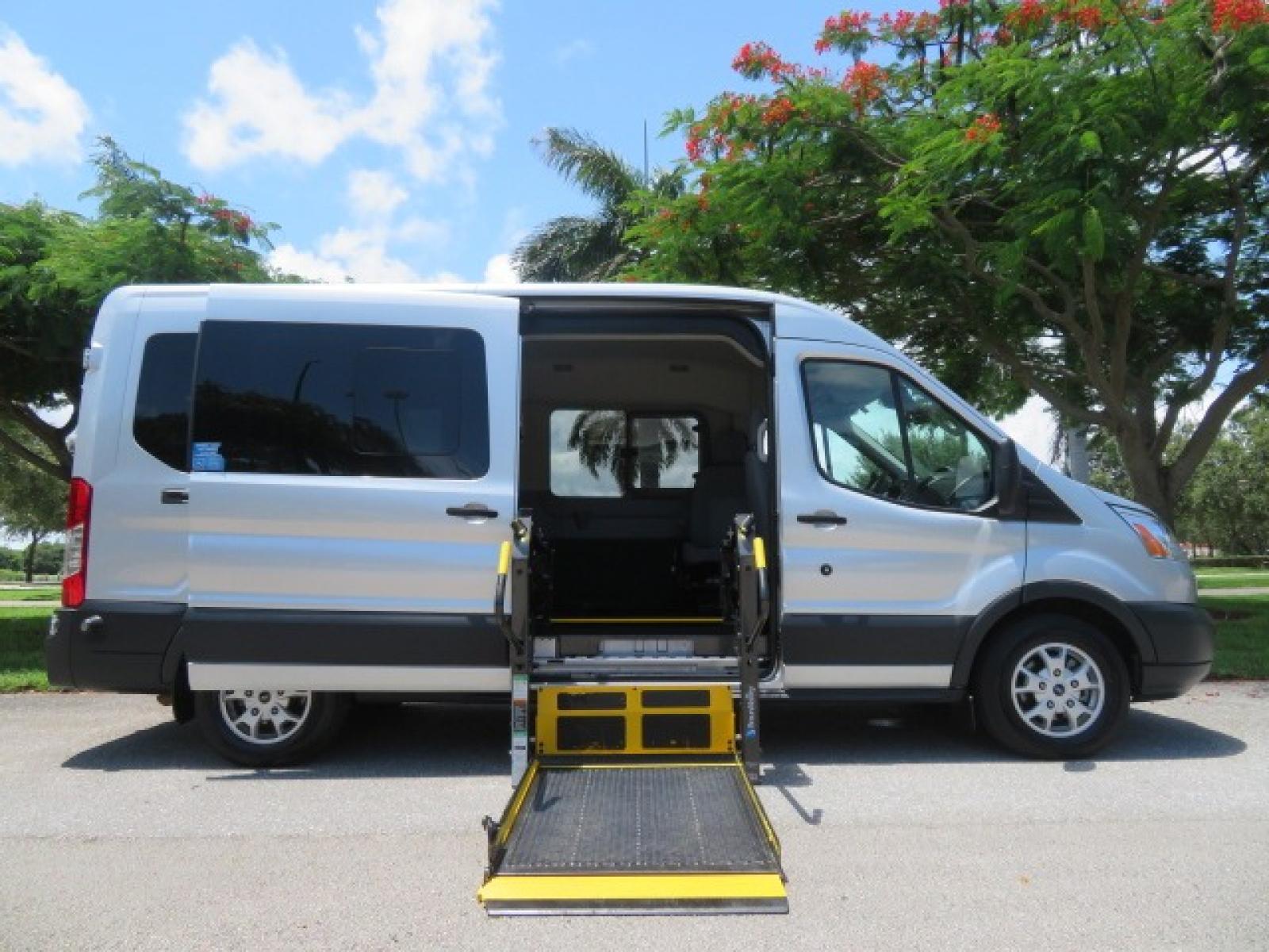 2015 Silver Ford Transit 350 Wagon Low Roof XL 60/40 Pass. 148-in. WB (1FBAX2CM3FK) with an 3.7L V6 DOHC 24V engine, 6-Speed Automatic transmission, located at 4301 Oak Circle #19, Boca Raton, FL, 33431, (954) 561-2499, 26.388861, -80.084038 - You are looking at a Beautiful 2015 Ford Transit T350 XLT Medium Handicap Wheelchair Conversion van with 20K Original Miles, Braunability Millennium 800lb Wheelchair Lift, Hand Controls, B&D 6 Way Transfer Seat, EZ Lock System, Dual A/C, Alloy Wheels, 7 Rear Seats Plus the Driver and Passenger Seat, - Photo #37