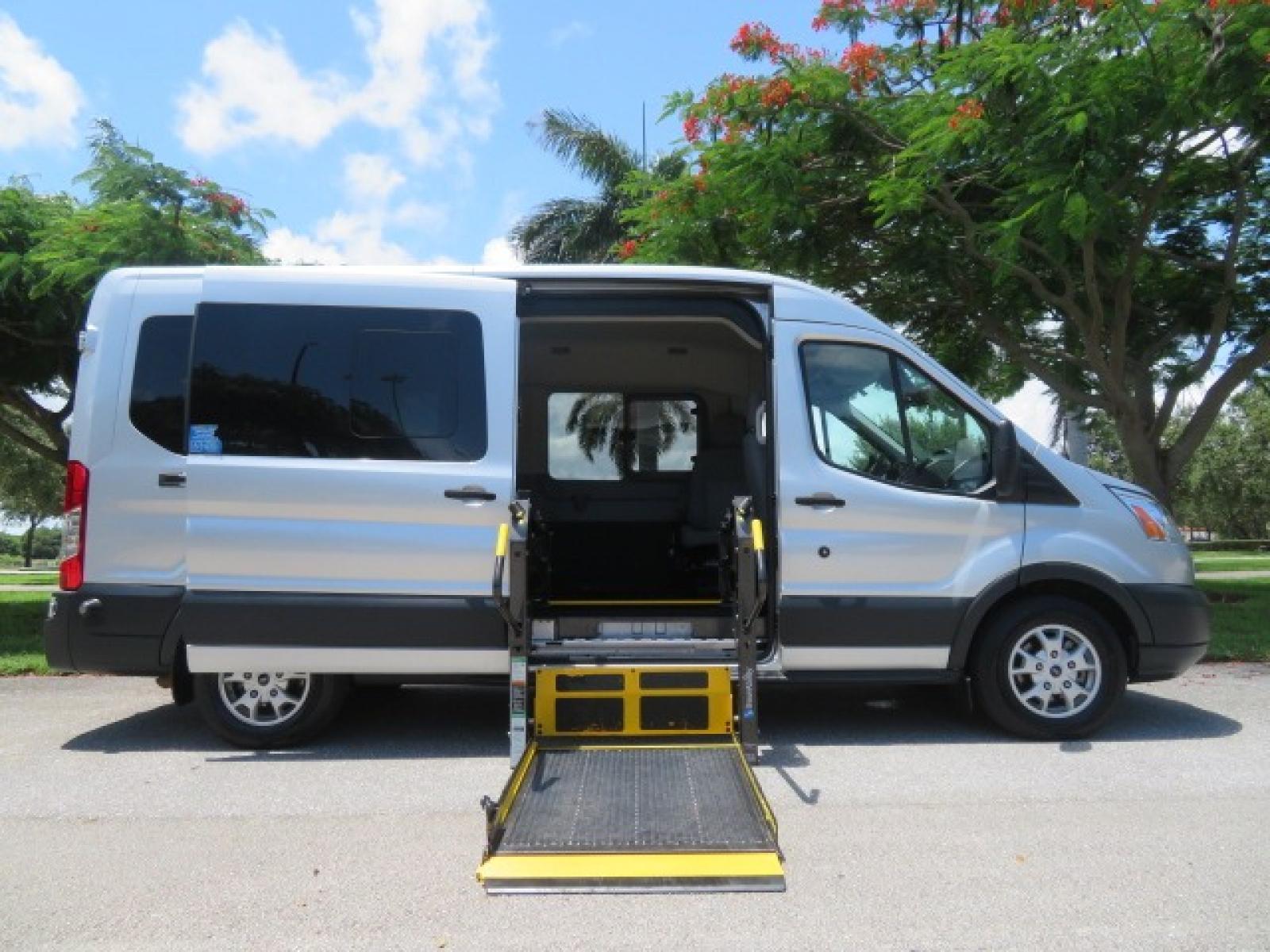 2015 Silver Ford Transit 350 Wagon Low Roof XL 60/40 Pass. 148-in. WB (1FBAX2CM3FK) with an 3.7L V6 DOHC 24V engine, 6-Speed Automatic transmission, located at 4301 Oak Circle #19, Boca Raton, FL, 33431, (954) 561-2499, 26.388861, -80.084038 - You are looking at a Beautiful 2015 Ford Transit T350 XLT Medium Handicap Wheelchair Conversion van with 20K Original Miles, Braunability Millennium 800lb Wheelchair Lift, Hand Controls, B&D 6 Way Transfer Seat, EZ Lock System, Dual A/C, Alloy Wheels, 7 Rear Seats Plus the Driver and Passenger Seat, - Photo #38