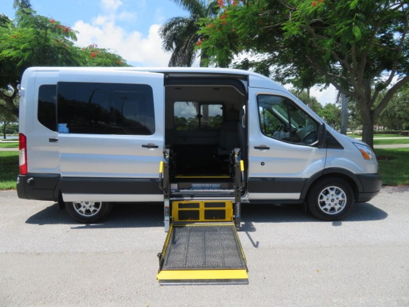 2015 Silver Ford Transit 350 Wagon Low Roof XL 60/40 Pass. 148-in. WB (1FBAX2CM3FK) with an 3.7L V6 DOHC 24V engine, 6-Speed Automatic transmission, located at 4301 Oak Circle #19, Boca Raton, FL, 33431, (954) 561-2499, 26.388861, -80.084038 - You are looking at a Beautiful 2015 Ford Transit T350 XLT Medium Handicap Wheelchair Conversion van with 20K Original Miles, Braunability Millennium 800lb Wheelchair Lift, Hand Controls, B&D 6 Way Transfer Seat, EZ Lock System, Dual A/C, Alloy Wheels, 7 Rear Seats Plus the Driver and Passenger Seat, - Photo #39