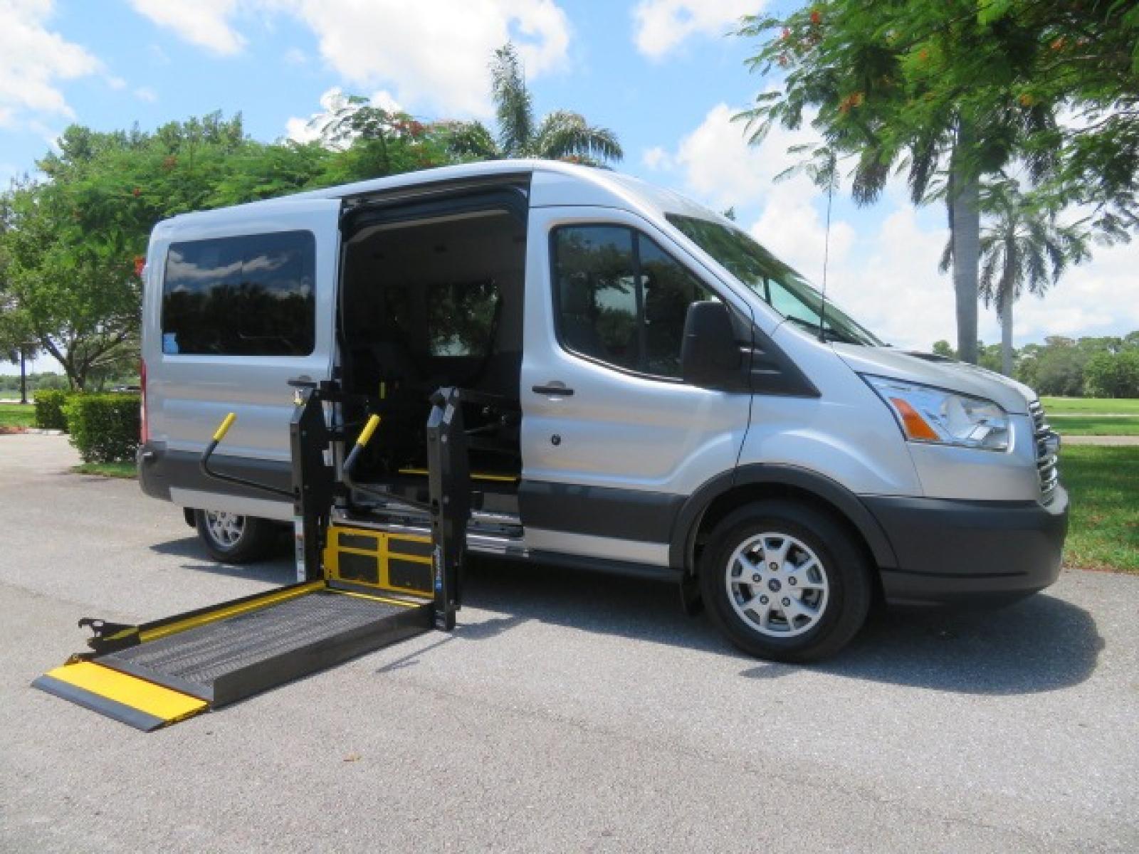 2015 Silver Ford Transit 350 Wagon Low Roof XL 60/40 Pass. 148-in. WB (1FBAX2CM3FK) with an 3.7L V6 DOHC 24V engine, 6-Speed Automatic transmission, located at 4301 Oak Circle #19, Boca Raton, FL, 33431, (954) 561-2499, 26.388861, -80.084038 - You are looking at a Beautiful 2015 Ford Transit T350 XLT Medium Handicap Wheelchair Conversion van with 20K Original Miles, Braunability Millennium 800lb Wheelchair Lift, Hand Controls, B&D 6 Way Transfer Seat, EZ Lock System, Dual A/C, Alloy Wheels, 7 Rear Seats Plus the Driver and Passenger Seat, - Photo #40