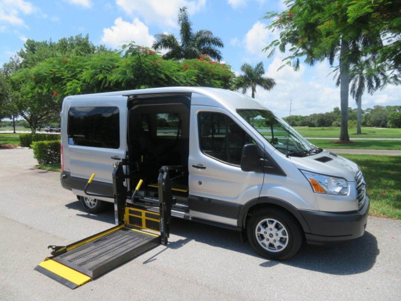 2015 Silver Ford Transit 350 Wagon Low Roof XL 60/40 Pass. 148-in. WB (1FBAX2CM3FK) with an 3.7L V6 DOHC 24V engine, 6-Speed Automatic transmission, located at 4301 Oak Circle #19, Boca Raton, FL, 33431, (954) 561-2499, 26.388861, -80.084038 - You are looking at a Beautiful 2015 Ford Transit T350 XLT Medium Handicap Wheelchair Conversion van with 20K Original Miles, Braunability Millennium 800lb Wheelchair Lift, Hand Controls, B&D 6 Way Transfer Seat, EZ Lock System, Dual A/C, Alloy Wheels, 7 Rear Seats Plus the Driver and Passenger Seat, - Photo #42