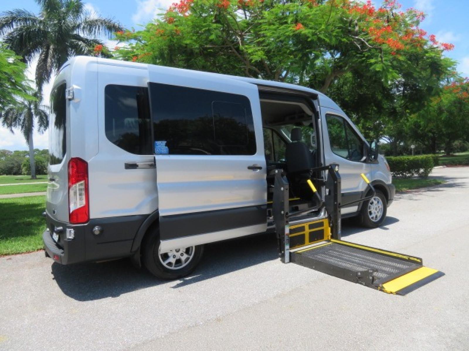 2015 Silver Ford Transit 350 Wagon Low Roof XL 60/40 Pass. 148-in. WB (1FBAX2CM3FK) with an 3.7L V6 DOHC 24V engine, 6-Speed Automatic transmission, located at 4301 Oak Circle #19, Boca Raton, FL, 33431, (954) 561-2499, 26.388861, -80.084038 - You are looking at a Beautiful 2015 Ford Transit T350 XLT Medium Handicap Wheelchair Conversion van with 20K Original Miles, Braunability Millennium 800lb Wheelchair Lift, Hand Controls, B&D 6 Way Transfer Seat, EZ Lock System, Dual A/C, Alloy Wheels, 7 Rear Seats Plus the Driver and Passenger Seat, - Photo #43