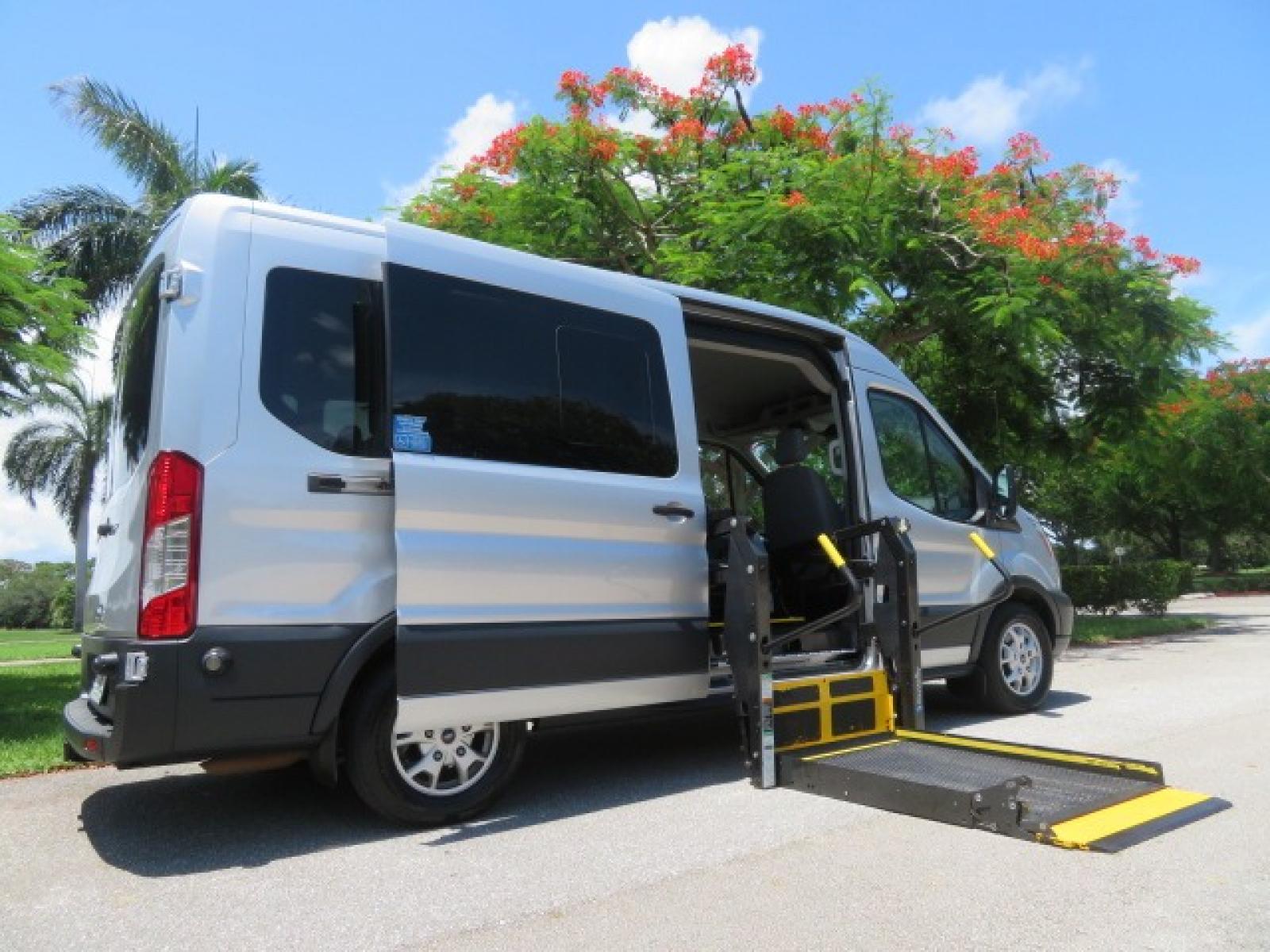 2015 Silver Ford Transit 350 Wagon Low Roof XL 60/40 Pass. 148-in. WB (1FBAX2CM3FK) with an 3.7L V6 DOHC 24V engine, 6-Speed Automatic transmission, located at 4301 Oak Circle #19, Boca Raton, FL, 33431, (954) 561-2499, 26.388861, -80.084038 - You are looking at a Beautiful 2015 Ford Transit T350 XLT Medium Handicap Wheelchair Conversion van with 20K Original Miles, Braunability Millennium 800lb Wheelchair Lift, Hand Controls, B&D 6 Way Transfer Seat, EZ Lock System, Dual A/C, Alloy Wheels, 7 Rear Seats Plus the Driver and Passenger Seat, - Photo #44
