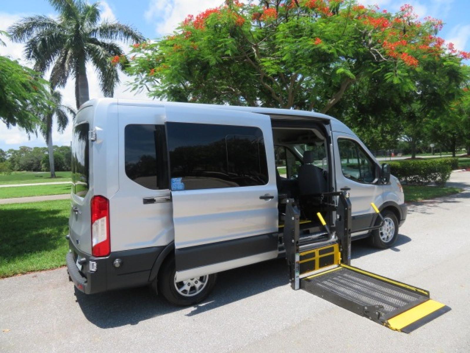 2015 Silver Ford Transit 350 Wagon Low Roof XL 60/40 Pass. 148-in. WB (1FBAX2CM3FK) with an 3.7L V6 DOHC 24V engine, 6-Speed Automatic transmission, located at 4301 Oak Circle #19, Boca Raton, FL, 33431, (954) 561-2499, 26.388861, -80.084038 - You are looking at a Beautiful 2015 Ford Transit T350 XLT Medium Handicap Wheelchair Conversion van with 20K Original Miles, Braunability Millennium 800lb Wheelchair Lift, Hand Controls, B&D 6 Way Transfer Seat, EZ Lock System, Dual A/C, Alloy Wheels, 7 Rear Seats Plus the Driver and Passenger Seat, - Photo #45