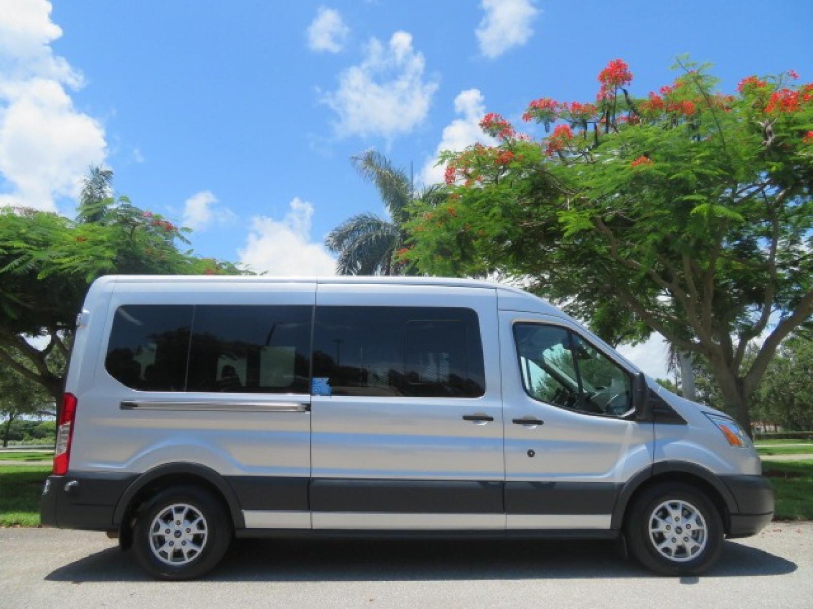 2015 Silver Ford Transit 350 Wagon Low Roof XL 60/40 Pass. 148-in. WB (1FBAX2CM3FK) with an 3.7L V6 DOHC 24V engine, 6-Speed Automatic transmission, located at 4301 Oak Circle #19, Boca Raton, FL, 33431, (954) 561-2499, 26.388861, -80.084038 - You are looking at a Beautiful 2015 Ford Transit T350 XLT Medium Handicap Wheelchair Conversion van with 20K Original Miles, Braunability Millennium 800lb Wheelchair Lift, Hand Controls, B&D 6 Way Transfer Seat, EZ Lock System, Dual A/C, Alloy Wheels, 7 Rear Seats Plus the Driver and Passenger Seat, - Photo #6
