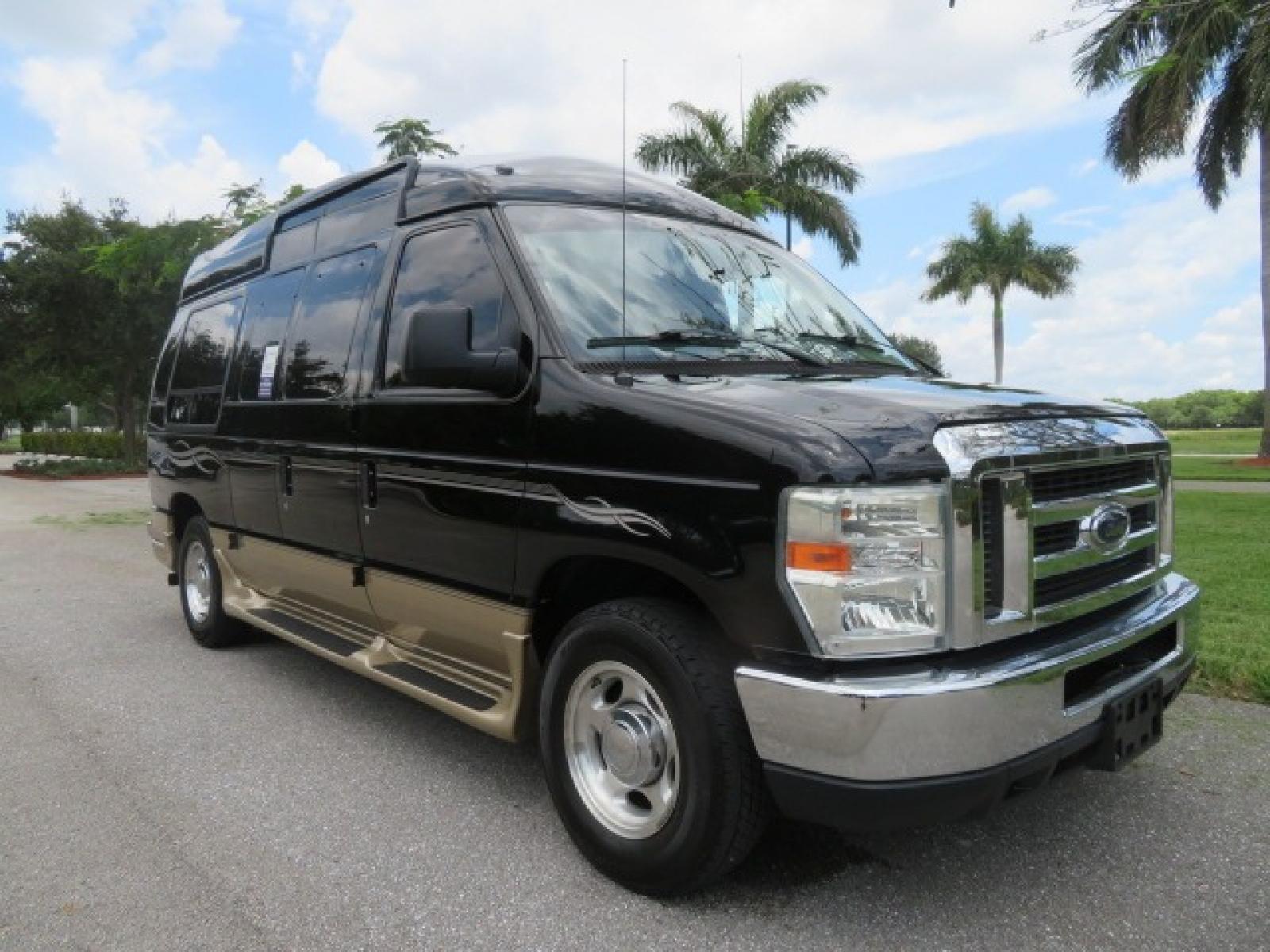 2013 Black Ford E-Series Van E-150 (1FDNE1EL6DD) with an 5.4L V8 SOHC 16V FFV engine, 4-Speed Automatic transmission, located at 4301 Oak Circle #19, Boca Raton, FL, 33431, (954) 561-2499, 26.388861, -80.084038 - You are looking at a Beautiful 2013 Ford Econoline Handicap Wheelchair Conversion Van Tuscany VMI Conversion with 76K Original Miles, Ricon Side Entry Wheelchair Lift (the lift is almost brand new), Raised Side Entry Doors, Power Side Entry Doors, 6 Way Transfer Seat, Hand Controls Factory Navigatio - Photo #10