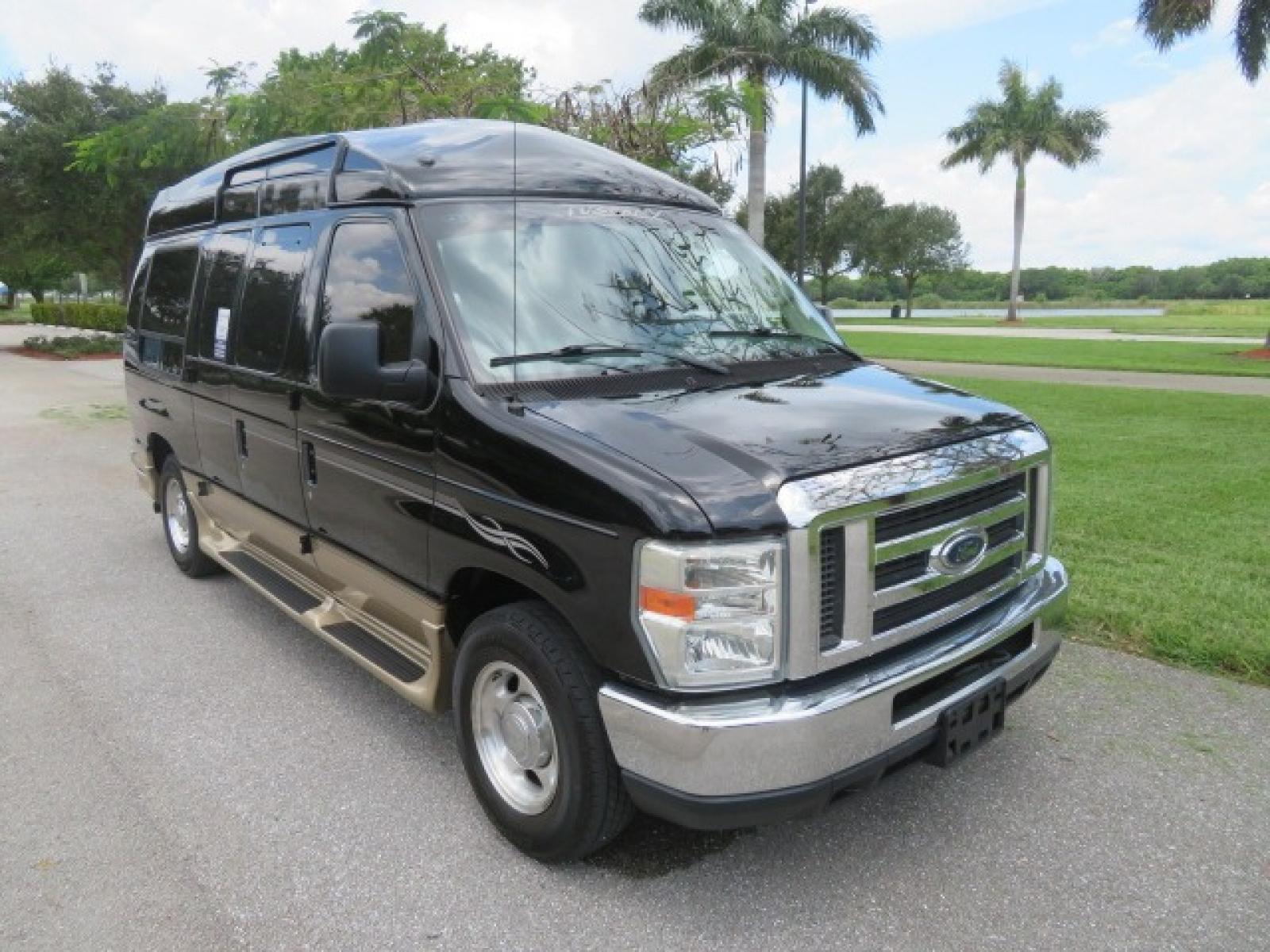 2013 Black Ford E-Series Van E-150 (1FDNE1EL6DD) with an 5.4L V8 SOHC 16V FFV engine, 4-Speed Automatic transmission, located at 4301 Oak Circle #19, Boca Raton, FL, 33431, (954) 561-2499, 26.388861, -80.084038 - You are looking at a Beautiful 2013 Ford Econoline Handicap Wheelchair Conversion Van Tuscany VMI Conversion with 76K Original Miles, Ricon Side Entry Wheelchair Lift (the lift is almost brand new), Raised Side Entry Doors, Power Side Entry Doors, 6 Way Transfer Seat, Hand Controls Factory Navigatio - Photo #23