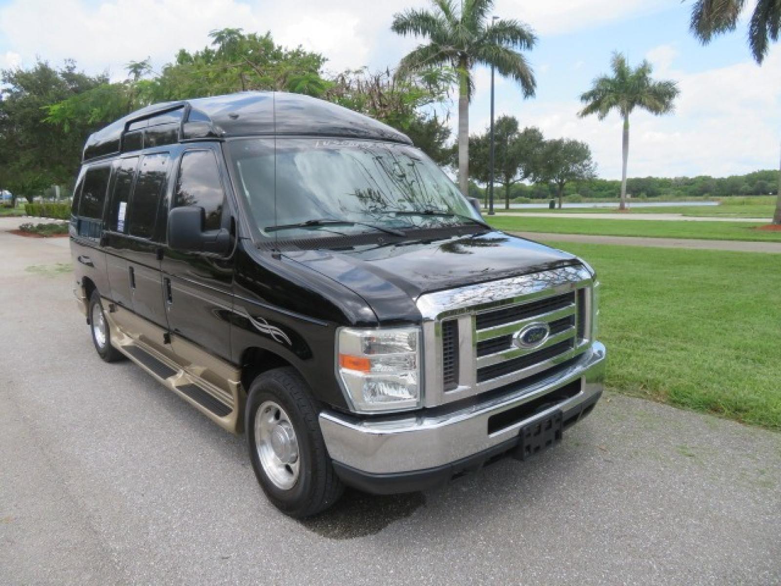 2013 Black Ford E-Series Van E-150 (1FDNE1EL6DD) with an 5.4L V8 SOHC 16V FFV engine, 4-Speed Automatic transmission, located at 4301 Oak Circle #19, Boca Raton, FL, 33431, (954) 561-2499, 26.388861, -80.084038 - You are looking at a Beautiful 2013 Ford Econoline Handicap Wheelchair Conversion Van Tuscany VMI Conversion with 76K Original Miles, Ricon Side Entry Wheelchair Lift (the lift is almost brand new), Raised Side Entry Doors, Power Side Entry Doors, 6 Way Transfer Seat, Hand Controls Factory Navigatio - Photo #31