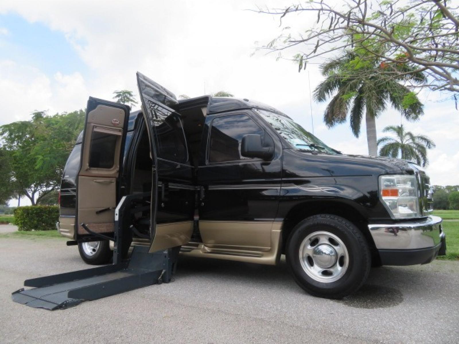 2013 Black Ford E-Series Van E-150 (1FDNE1EL6DD) with an 5.4L V8 SOHC 16V FFV engine, 4-Speed Automatic transmission, located at 4301 Oak Circle #19, Boca Raton, FL, 33431, (954) 561-2499, 26.388861, -80.084038 - You are looking at a Beautiful 2013 Ford Econoline Handicap Wheelchair Conversion Van Tuscany VMI Conversion with 76K Original Miles, Ricon Side Entry Wheelchair Lift (the lift is almost brand new), Raised Side Entry Doors, Power Side Entry Doors, 6 Way Transfer Seat, Hand Controls Factory Navigatio - Photo #49