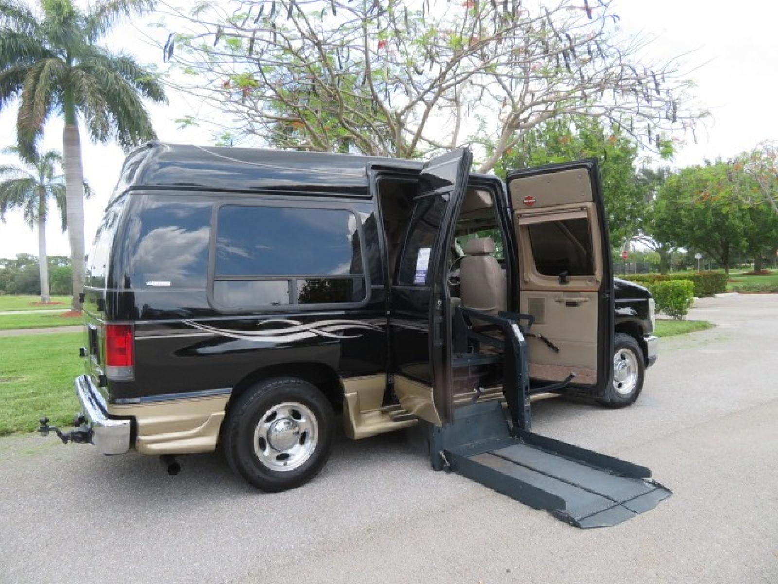 2013 Black Ford E-Series Van E-150 (1FDNE1EL6DD) with an 5.4L V8 SOHC 16V FFV engine, 4-Speed Automatic transmission, located at 4301 Oak Circle #19, Boca Raton, FL, 33431, (954) 561-2499, 26.388861, -80.084038 - You are looking at a Beautiful 2013 Ford Econoline Handicap Wheelchair Conversion Van Tuscany VMI Conversion with 76K Original Miles, Ricon Side Entry Wheelchair Lift (the lift is almost brand new), Raised Side Entry Doors, Power Side Entry Doors, 6 Way Transfer Seat, Hand Controls Factory Navigatio - Photo #52