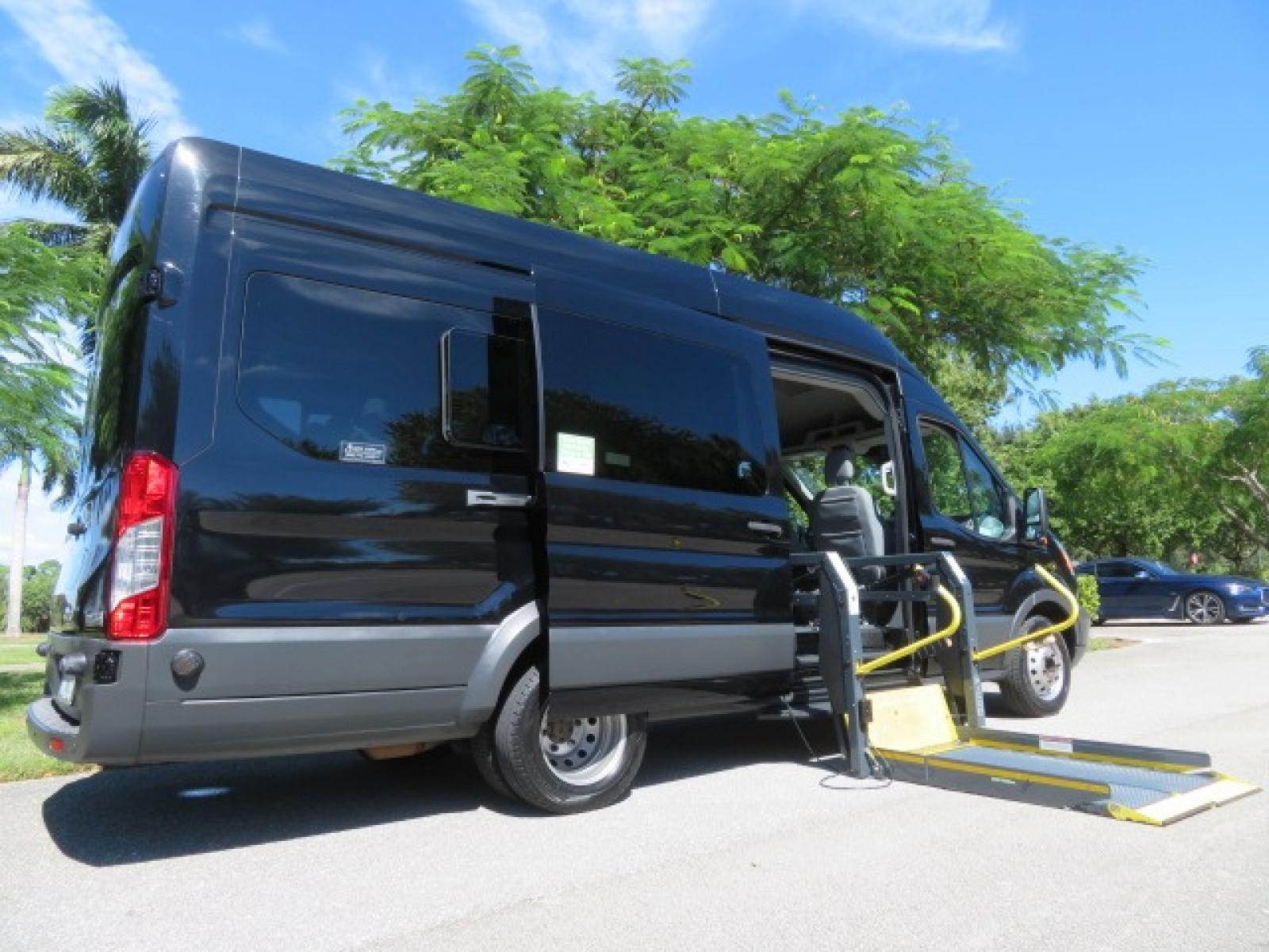 2017 Ford Transit 350 Wagon HD High Roof XLT Sliding Pass. 148 WB EL (1FBVU4XG3HK) with an 3.5L V6 DOHC 24V engine, 6A transmission, located at 4301 Oak Circle #19, Boca Raton, FL, 33431, (954) 561-2499, 26.388861, -80.084038 - You are looking at an awesome 2017 Ford Transit XLT HD 350 Dually Handicap Wheelchair Conversion Van with 66000 Original Miles, Back Up Camera, Ricon Split Platform Side Entry Wheelchair Lift with 800lb Capacity, Hard Core Rubber Floor, Q Straint Tie Down System, Extra Seat Belt, Interlock System, 9 - Photo #3