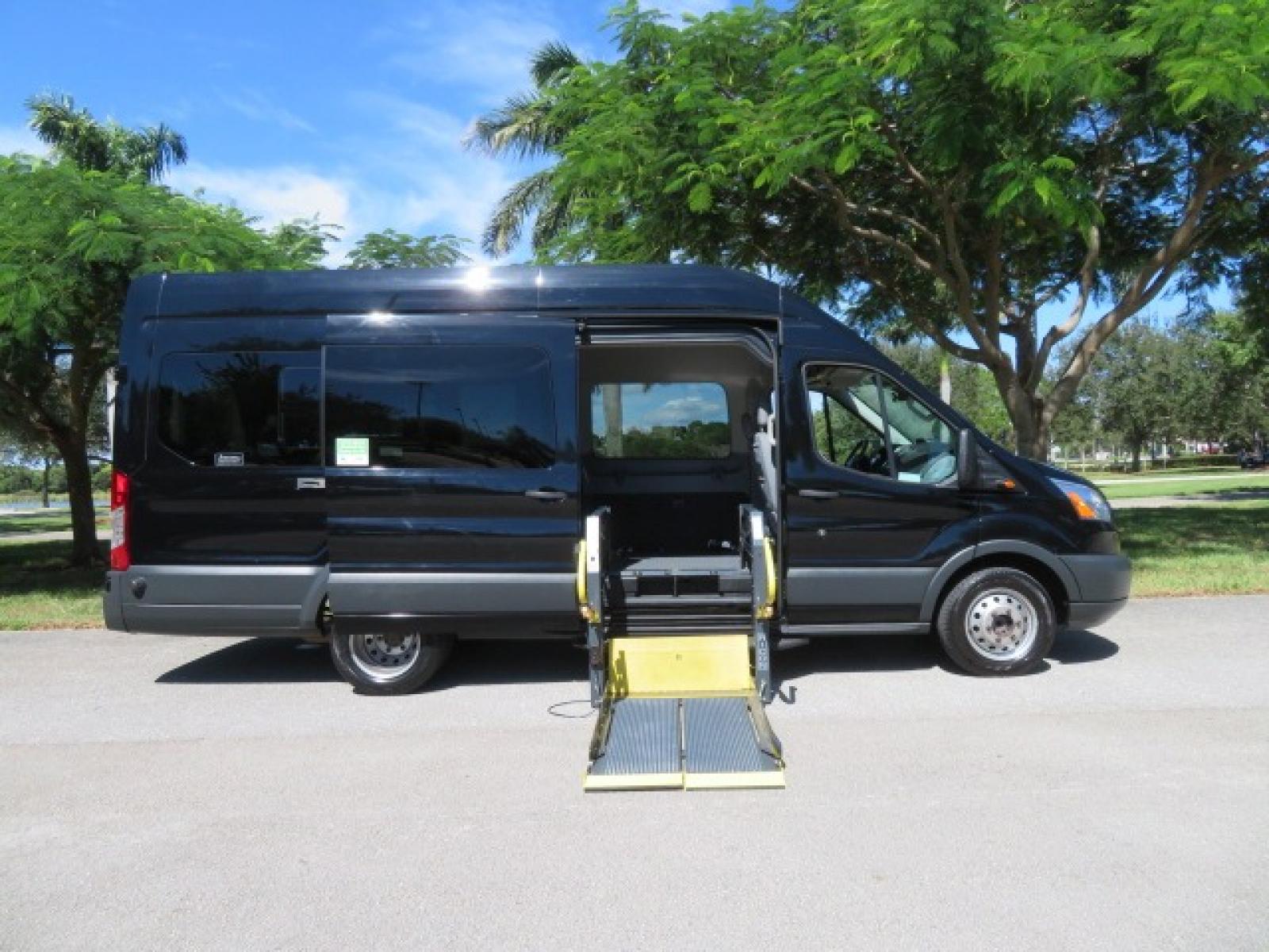 2017 Ford Transit 350 Wagon HD High Roof XLT Sliding Pass. 148 WB EL (1FBVU4XG3HK) with an 3.5L V6 DOHC 24V engine, 6A transmission, located at 4301 Oak Circle #19, Boca Raton, FL, 33431, (954) 561-2499, 26.388861, -80.084038 - You are looking at an awesome 2017 Ford Transit XLT HD 350 Dually Handicap Wheelchair Conversion Van with 66000 Original Miles, Back Up Camera, Ricon Split Platform Side Entry Wheelchair Lift with 800lb Capacity, Hard Core Rubber Floor, Q Straint Tie Down System, Extra Seat Belt, Interlock System, 9 - Photo #45