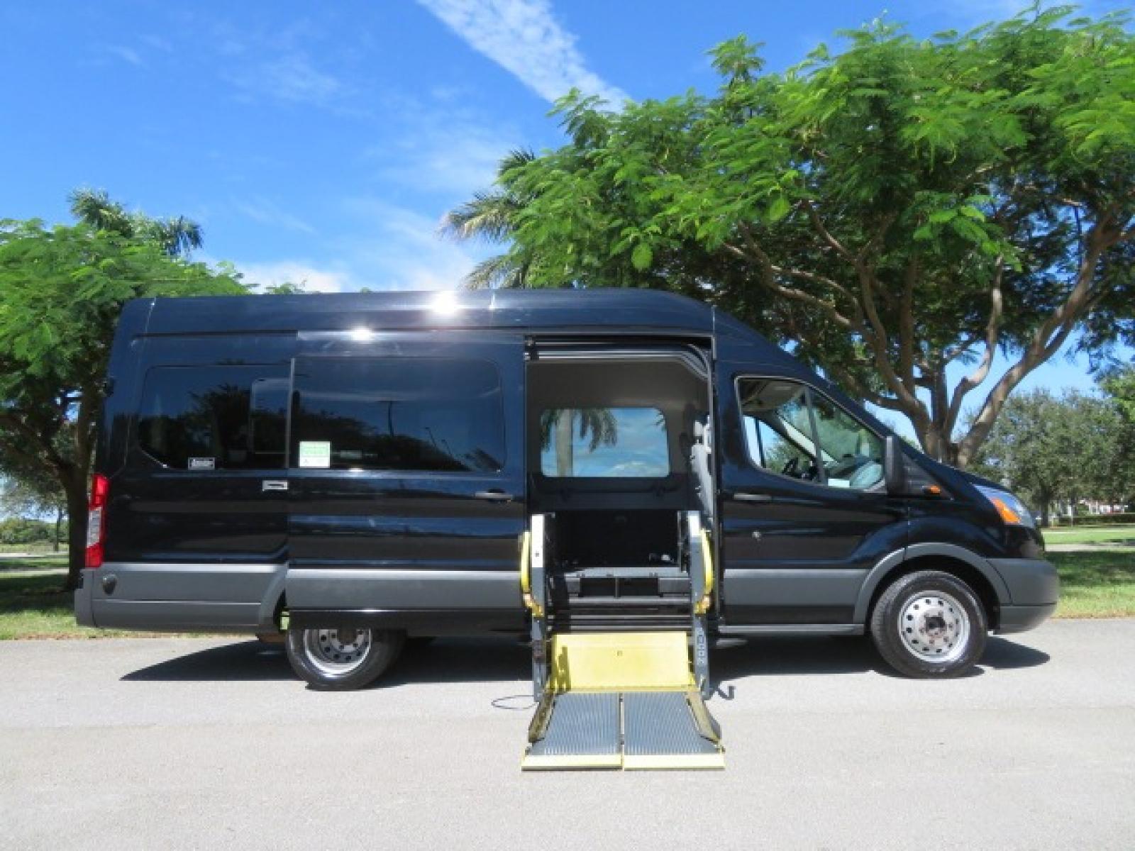 2017 Ford Transit 350 Wagon HD High Roof XLT Sliding Pass. 148 WB EL (1FBVU4XG3HK) with an 3.5L V6 DOHC 24V engine, 6A transmission, located at 4301 Oak Circle #19, Boca Raton, FL, 33431, (954) 561-2499, 26.388861, -80.084038 - You are looking at an awesome 2017 Ford Transit XLT HD 350 Dually Handicap Wheelchair Conversion Van with 66000 Original Miles, Back Up Camera, Ricon Split Platform Side Entry Wheelchair Lift with 800lb Capacity, Hard Core Rubber Floor, Q Straint Tie Down System, Extra Seat Belt, Interlock System, 9 - Photo #47