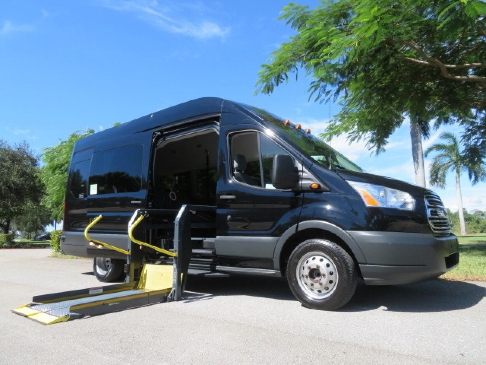 2017 Ford Transit 350 Wagon HD High Roof XLT Sliding Pass. 148 WB EL (1FBVU4XG3HK) with an 3.5L V6 DOHC 24V engine, 6A transmission, located at 4301 Oak Circle #19, Boca Raton, FL, 33431, (954) 561-2499, 26.388861, -80.084038 - You are looking at an awesome 2017 Ford Transit XLT HD 350 Dually Handicap Wheelchair Conversion Van with 66000 Original Miles, Back Up Camera, Ricon Split Platform Side Entry Wheelchair Lift with 800lb Capacity, Hard Core Rubber Floor, Q Straint Tie Down System, Extra Seat Belt, Interlock System, 9 - Photo #48