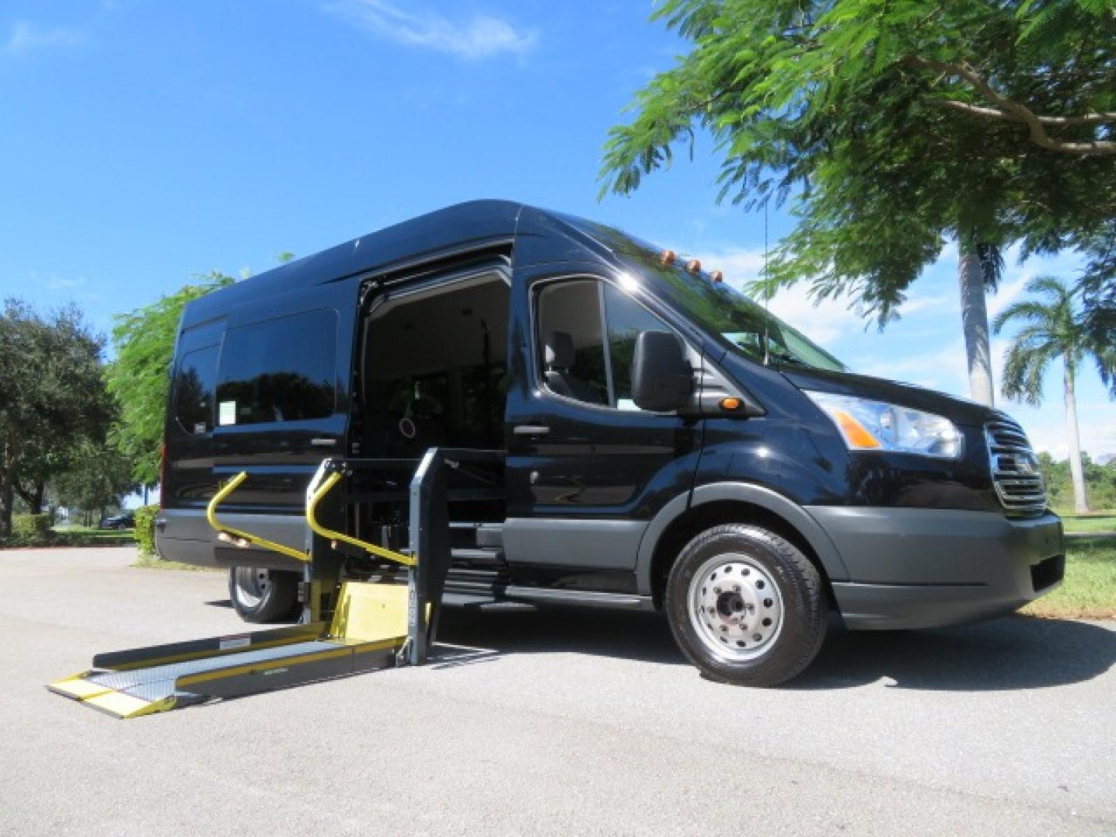 2017 Ford Transit 350 Wagon HD High Roof XLT Sliding Pass. 148 WB EL (1FBVU4XG3HK) with an 3.5L V6 DOHC 24V engine, 6A transmission, located at 4301 Oak Circle #19, Boca Raton, FL, 33431, (954) 561-2499, 26.388861, -80.084038 - You are looking at an awesome 2017 Ford Transit XLT HD 350 Dually Handicap Wheelchair Conversion Van with 66000 Original Miles, Back Up Camera, Ricon Split Platform Side Entry Wheelchair Lift with 800lb Capacity, Hard Core Rubber Floor, Q Straint Tie Down System, Extra Seat Belt, Interlock System, 9 - Photo #49